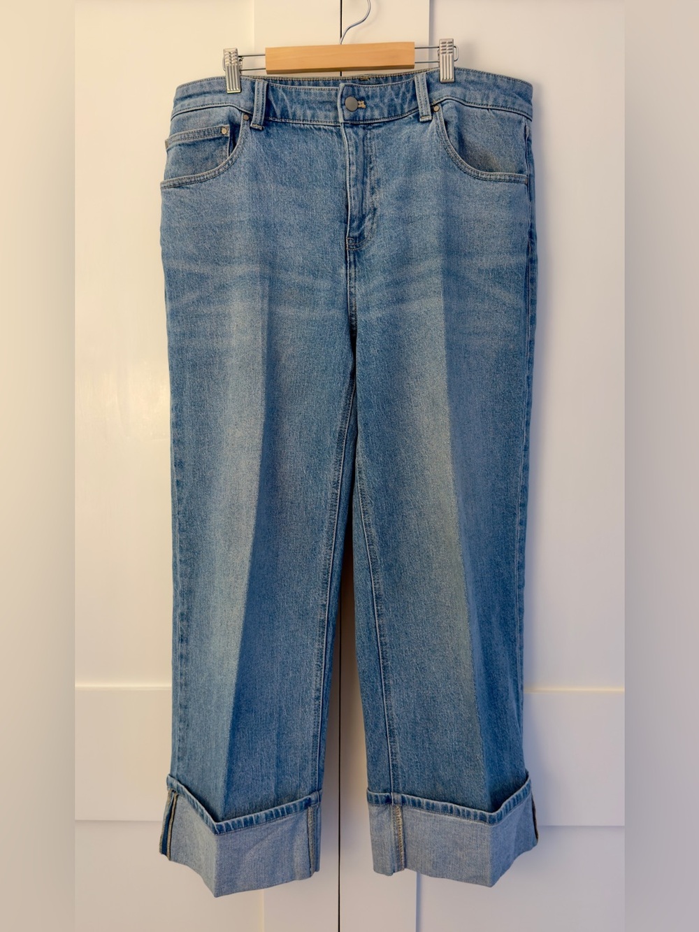 Talbots “Not too Wide” Straight Ankle Cuff Jeans